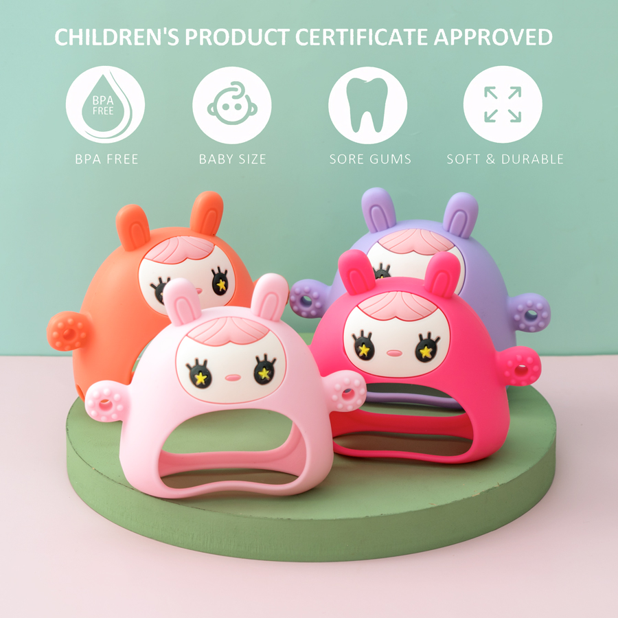 Teething Mitten Baby - Mordedor de silicone sem BPA para
