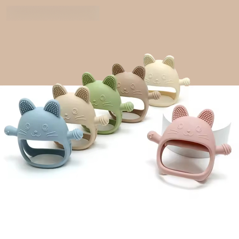 Teething Mitten Baby - 1pc bebê silicone mordedores luvas brinquedo