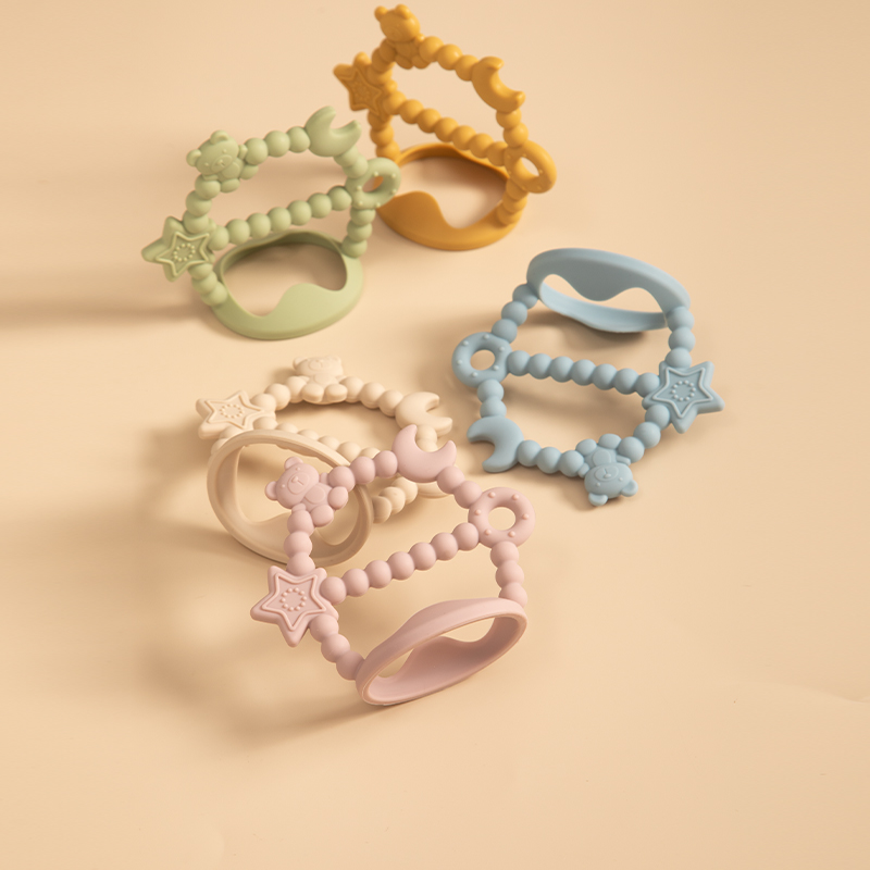 Teething Mitten Baby - Brinquedo de Silicone para Bebês, Luva