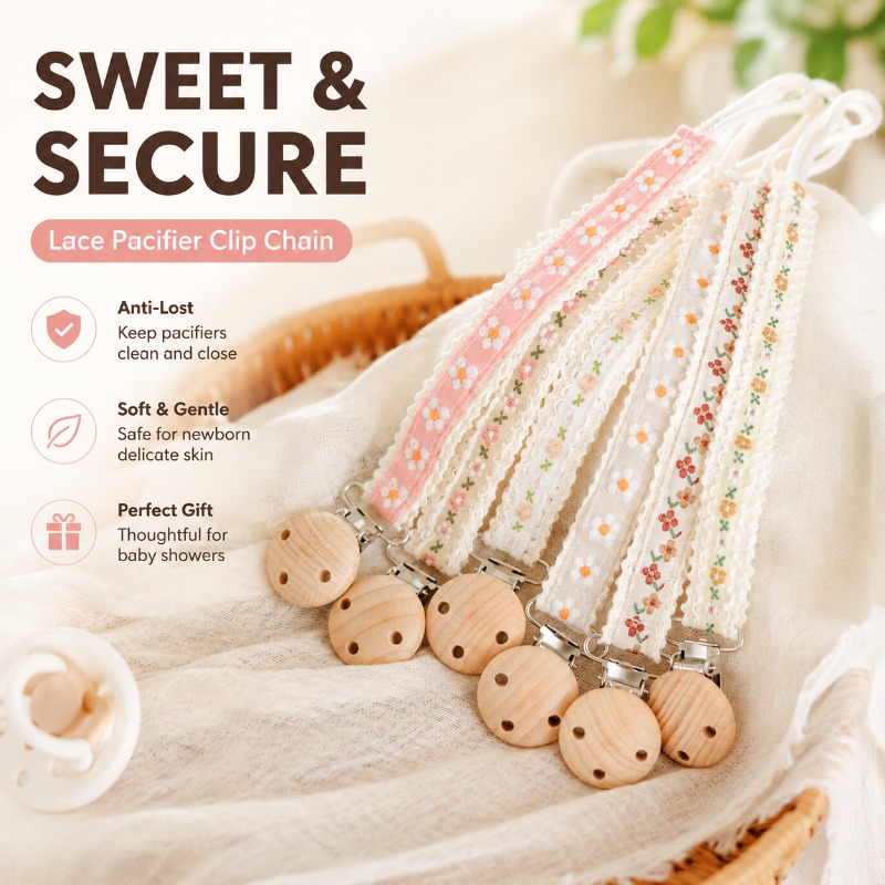 Baby Products In - Prendedor de Chupeta de Renda para