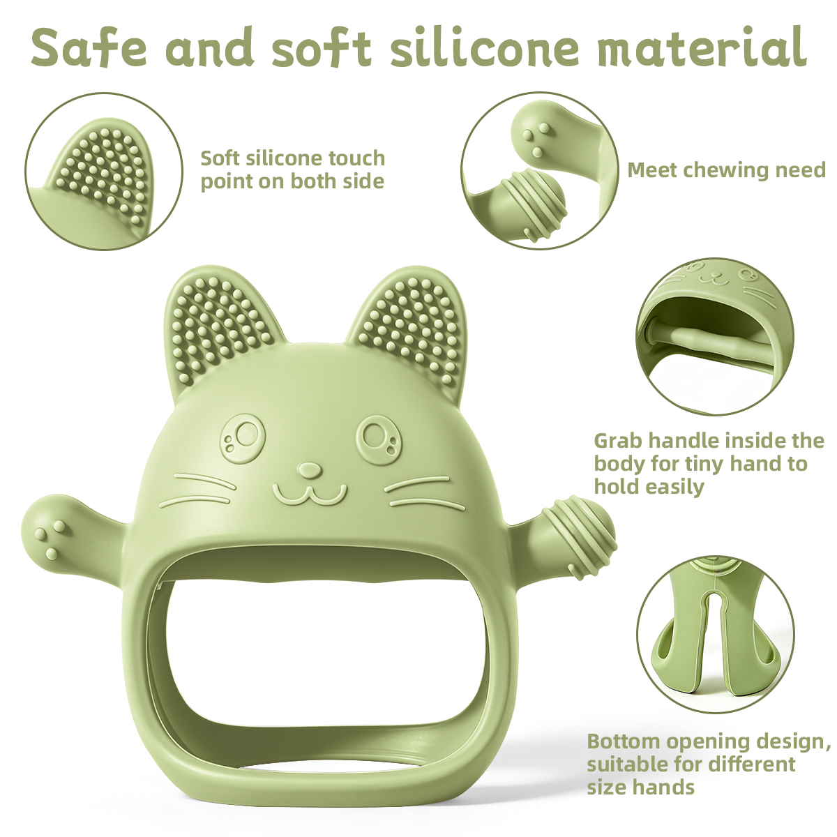 Teething Mitten Baby - Mordedor de bebê luvas de pintinho