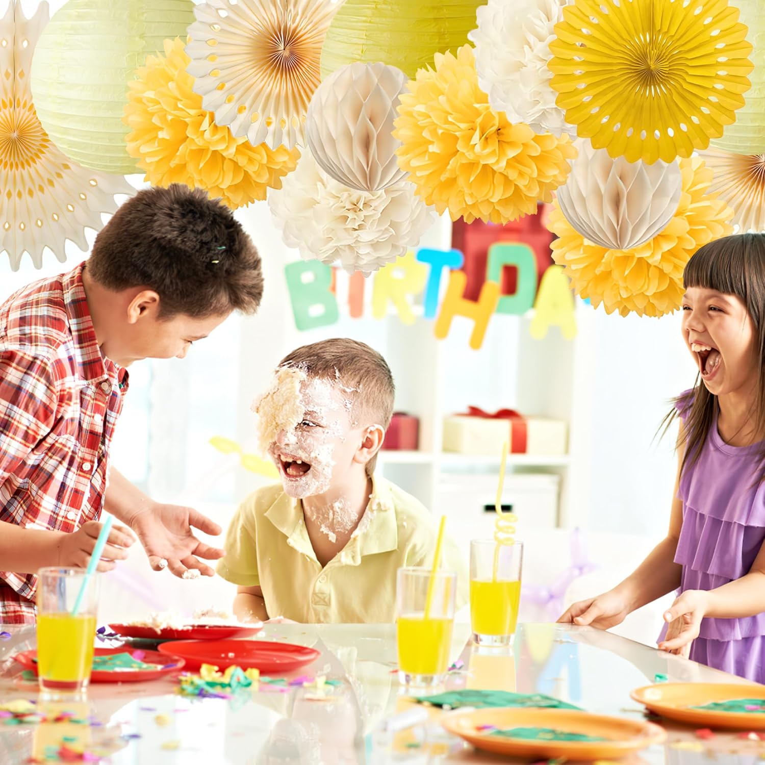 Decorações de festa amarelas,  - Baby Products Lotion avaliação e preço