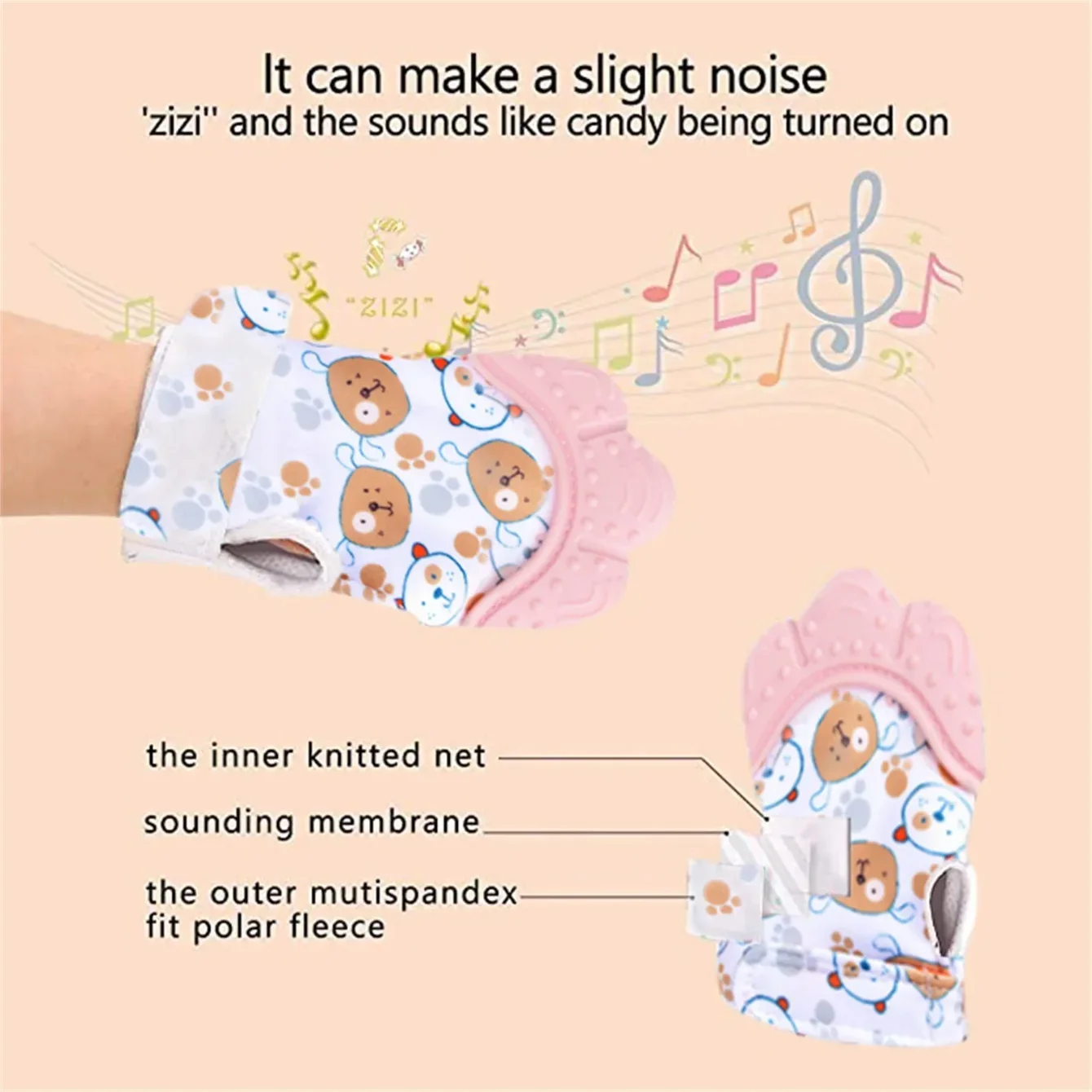 Manoplas de silicone para dent - Teething Mitten Baby avaliação e preço