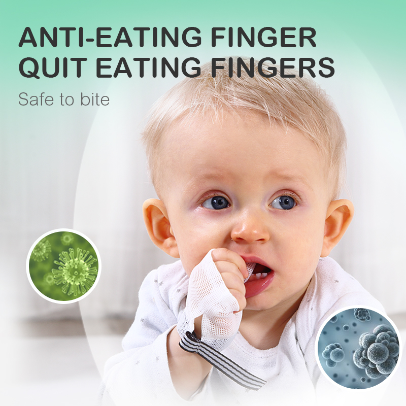 Bebê anti-comer luvas de mão r - Teething Mitten Baby avaliação e preço