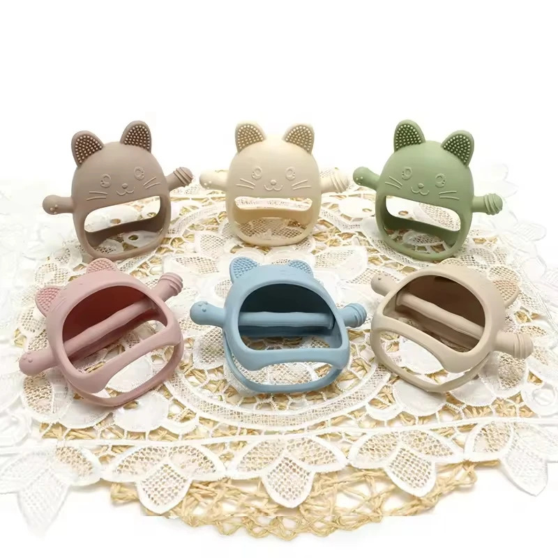 1pc bebê silicone mordedores l - Teething Mitten Baby avaliação e preço