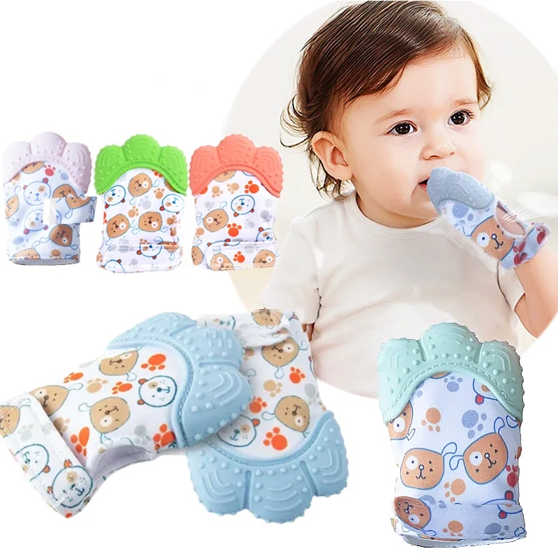 Manto de mordedor de bebê esta - Teething Mitten Baby avaliação e preço