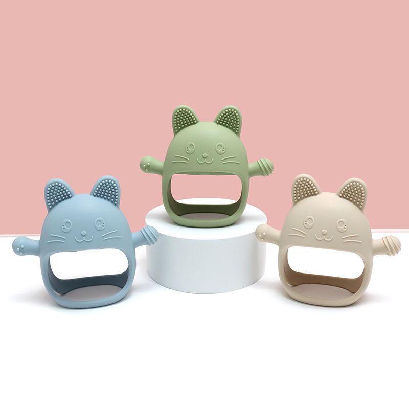 Bebê Silicone mordedor luvas c - Teething Mitten Baby avaliação e preço